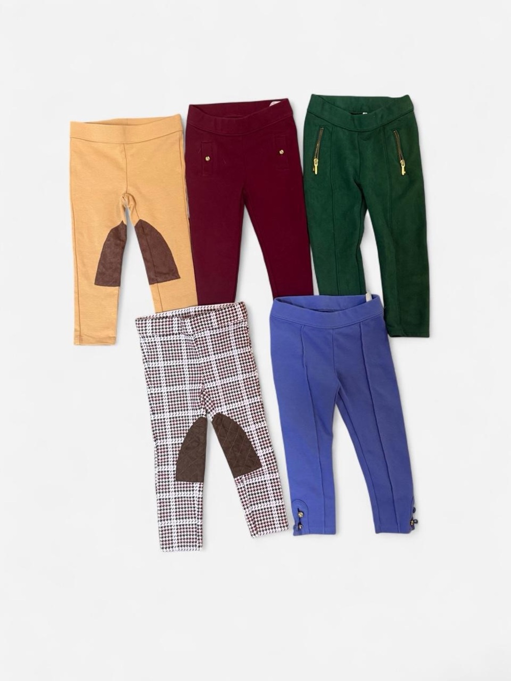 Janie and Jack Leggings Set — Gold, Burgundy, Green, Blue, Houndstooth